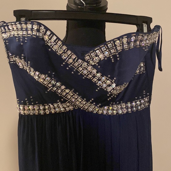 Coast Dark Blue Evening/Prom Dress, size: Uk :8 US:4 - Picture 4 of 11